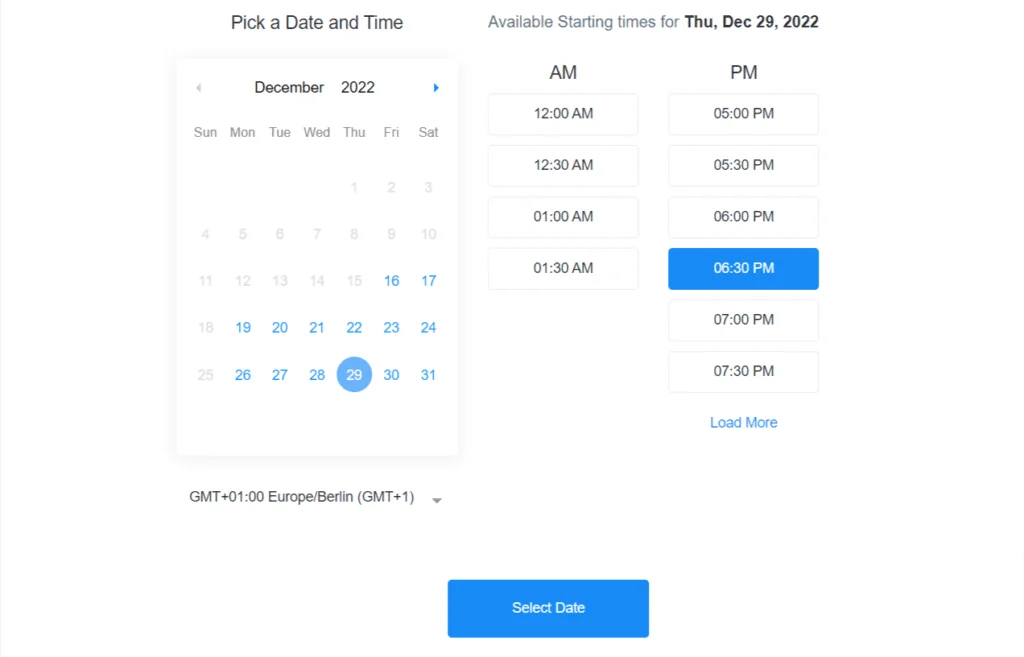Online booking and appointment scheduling interface with calendar integration – essential feature in Go High Level Review.